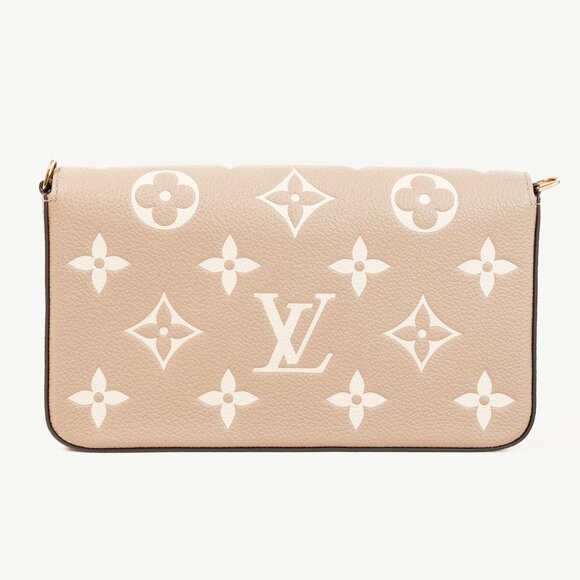 *SOLD* Louis Vuitton Félicie Pochette Monogram Empreinte Grey & Cream Leather - Picture 4 of 15